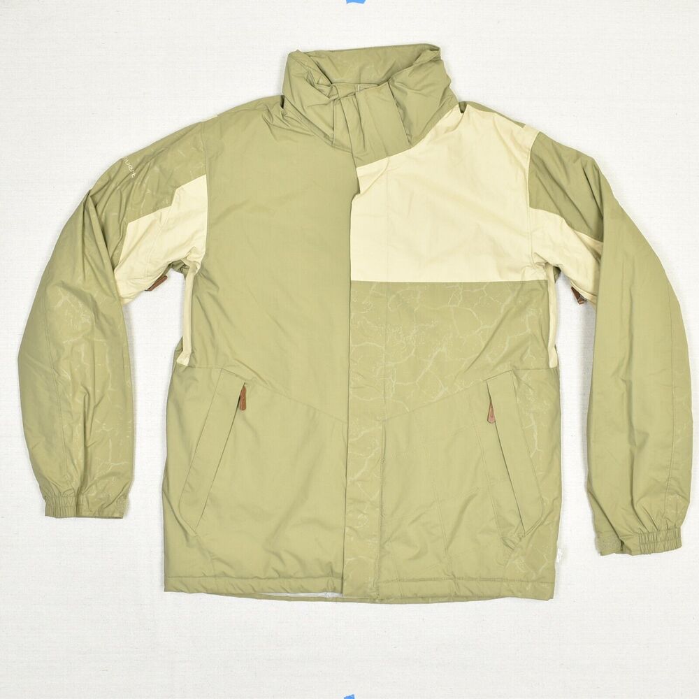 Columbia Convert Hooded Ski Snow Jacket Polyester Green Size 18/20 YOUTH Pockets